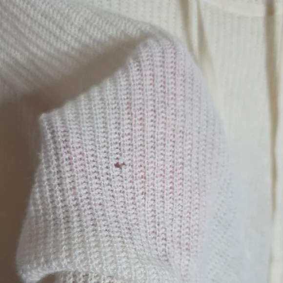 ATM Anthony Thomas Melillo 100% Cashmere Colorblock Hoodie Chalk Black XS - Picture 10 of 11